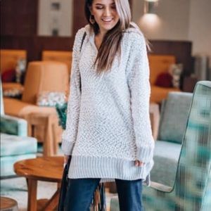 Entourage Hooded Popcorn Tunic Large NWOT